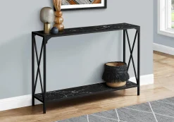 Table console - côtés en forme de x, 1 tablette, rectangulaire - 48"L - fau - Monarch
