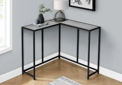 Table console - forme de L, coin, cadre en métal - 36