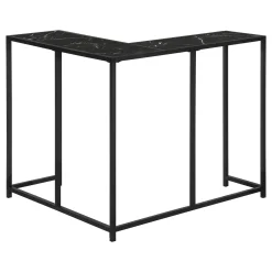 Table console - forme de L, coin, cadre en métal - 36