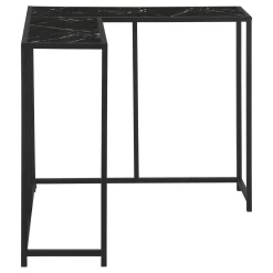 Table console - forme de L, coin, cadre en métal - 36