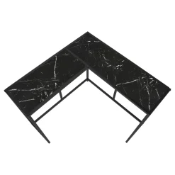 Table console - forme de L, coin, cadre en métal - 36