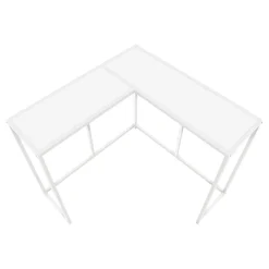 Table console - forme de L, coin, cadre en métal - 36