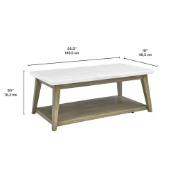 Table console avec plateau en marbre blanc