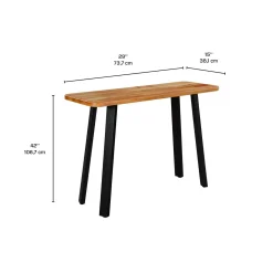 Table console en bois massif