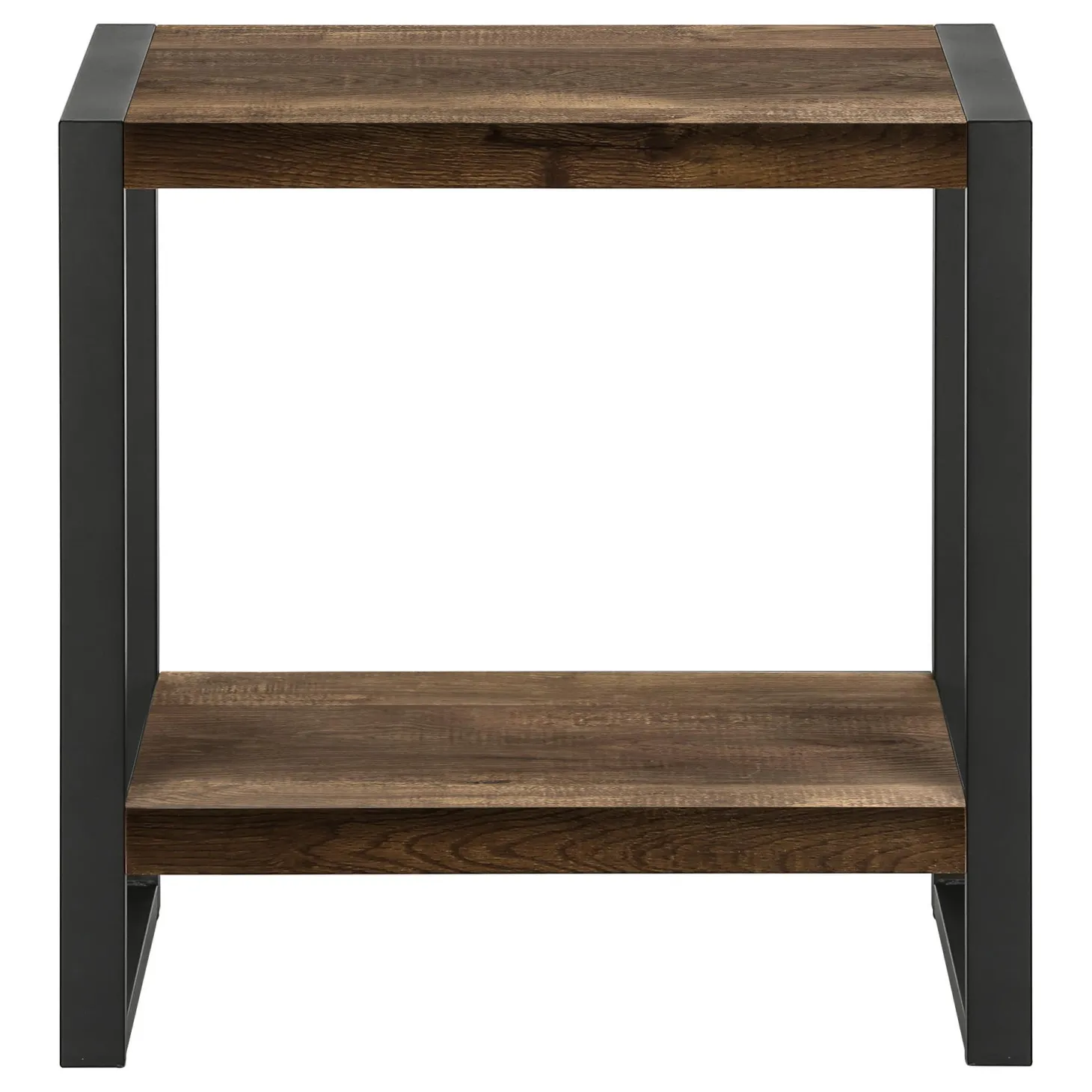 Table d'appoint - 2 niveaux, 1 tablette, rectangulaire - 24"H - faux bois r - Monarch