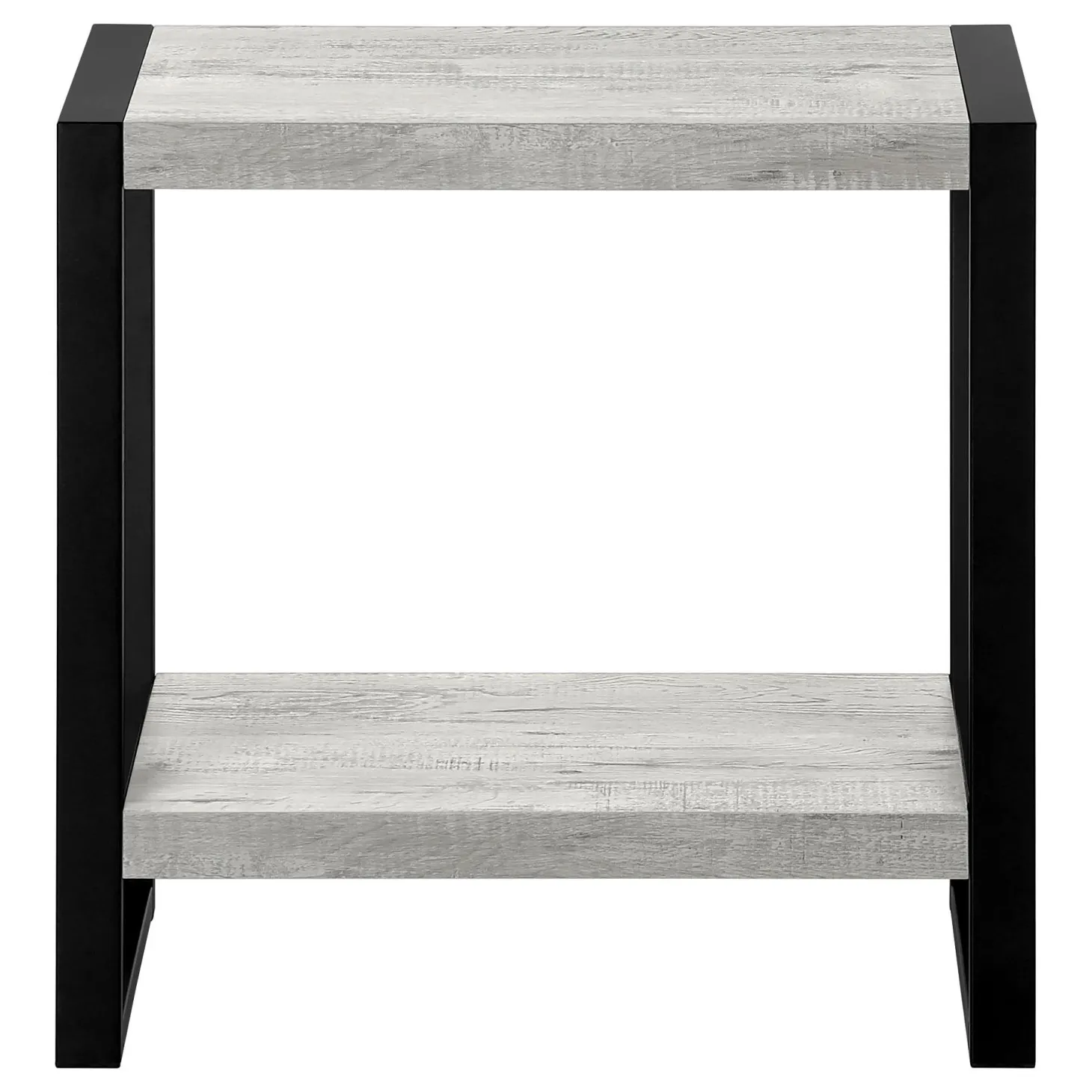 Table d'appoint - 2 niveaux, 1 tablette, rectangulaire - 24"H - faux bois r - Monarch