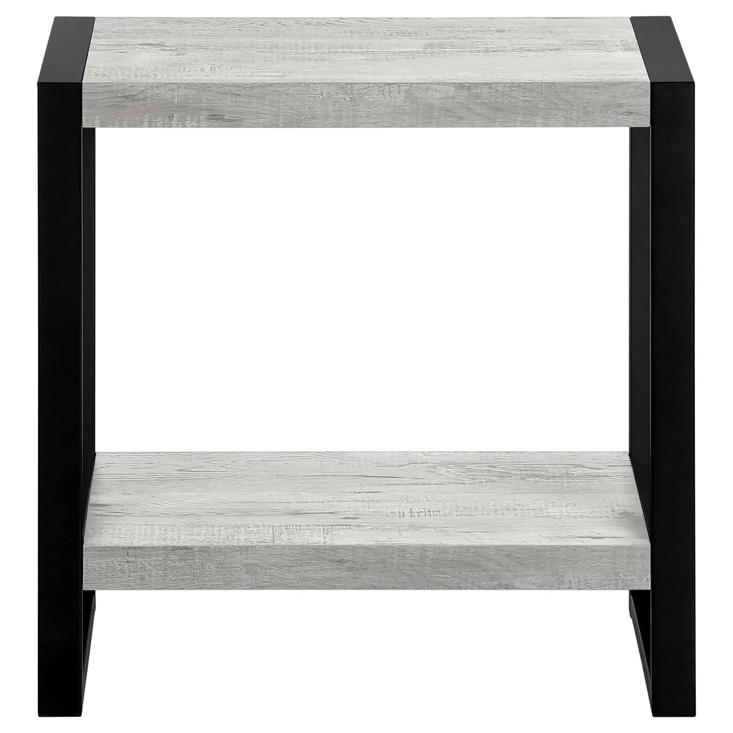Table d'appoint - 2 niveaux, 1 tablette, rectangulaire - 24"H - faux bois r - Monarch