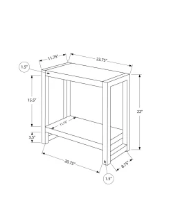 Table d'appoint - 2 niveaux, 1 tablette, panneaux épais, rectangulaire - 2 - Monarch