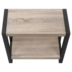 Table d'appoint - 2 niveaux, 1 tablette, panneaux épais, rectangulaire - 2 - Monarch