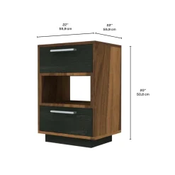 Table d’appoint - ardoise et noyer