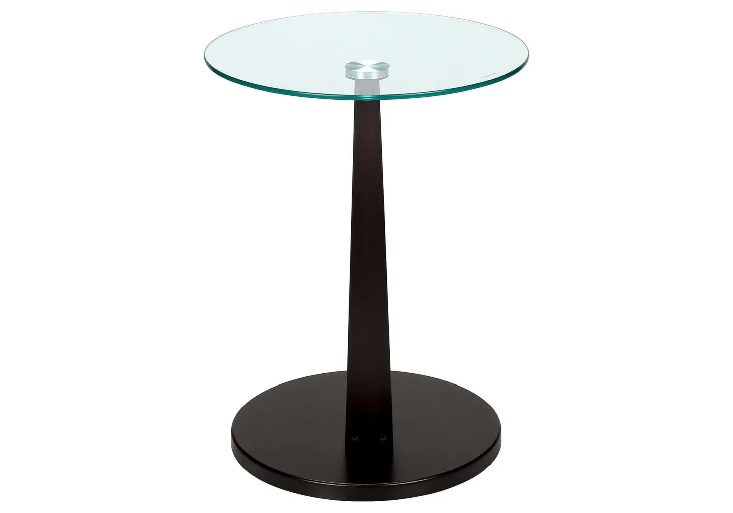 Table d'appoint - espresso avec verre trempé - Monarch