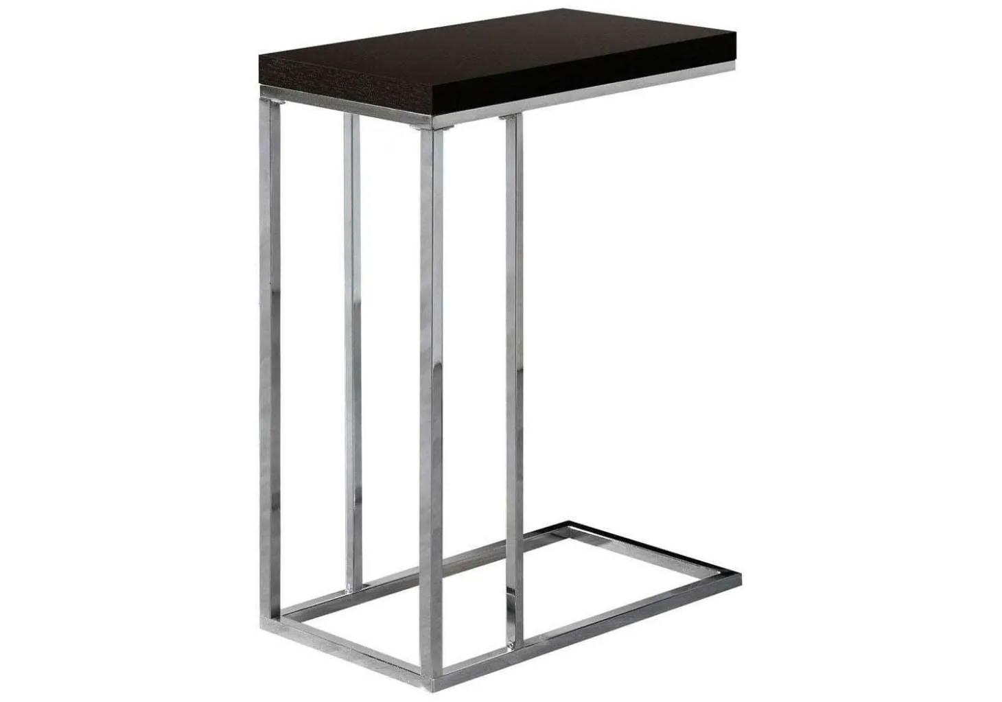 Table d'appoint - espresso, métal chrome - Monarch