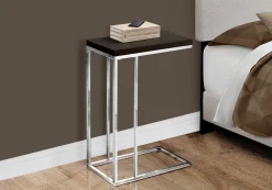Table d'appoint - espresso, métal chrome - Monarch