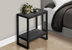 Table d'appoint - faux bois noir, métal noir - Monarch