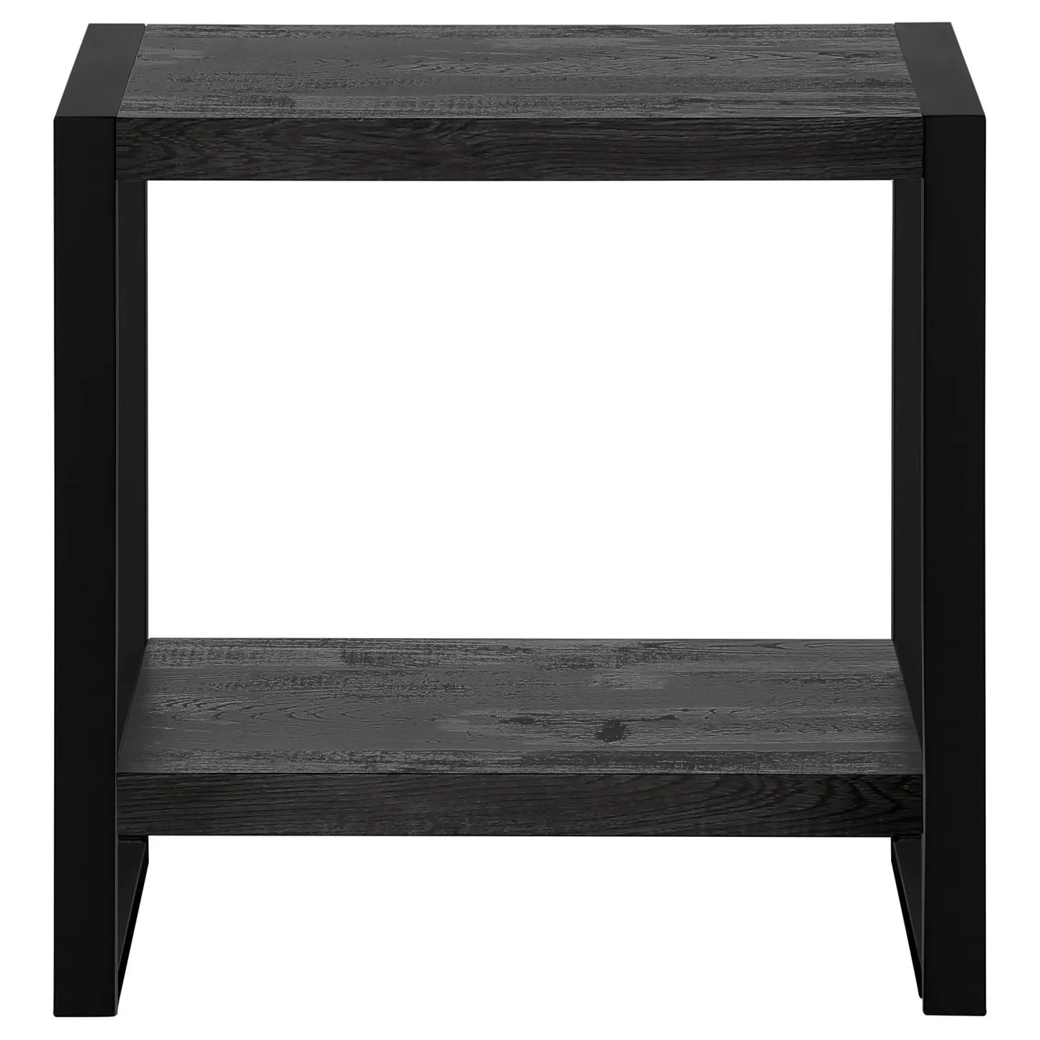 Table d'appoint - faux bois noir, métal noir - Monarch