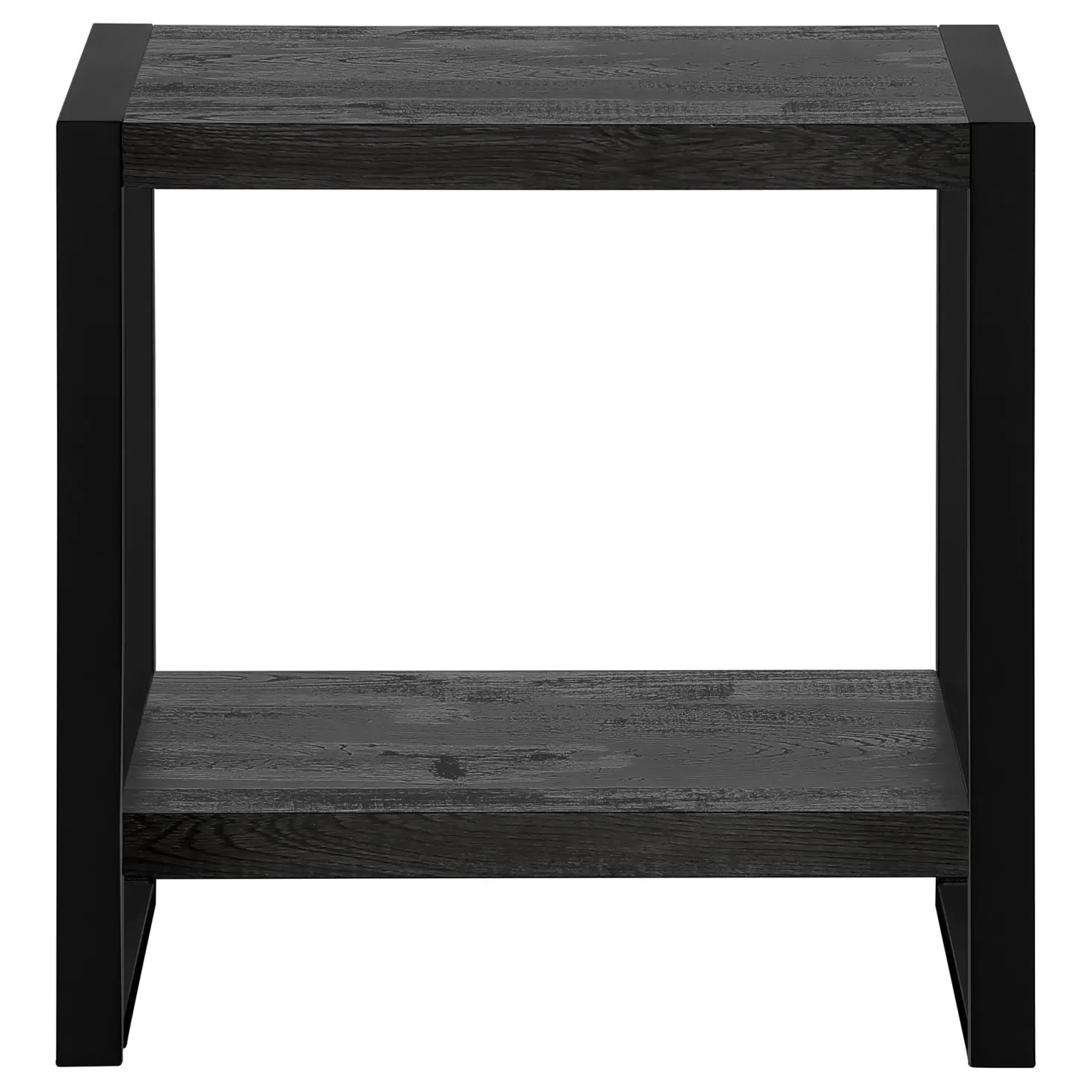 Table d'appoint - faux bois noir, métal noir - Monarch