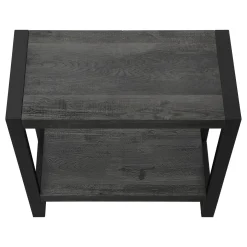 Table d'appoint - faux bois noir, métal noir - Monarch
