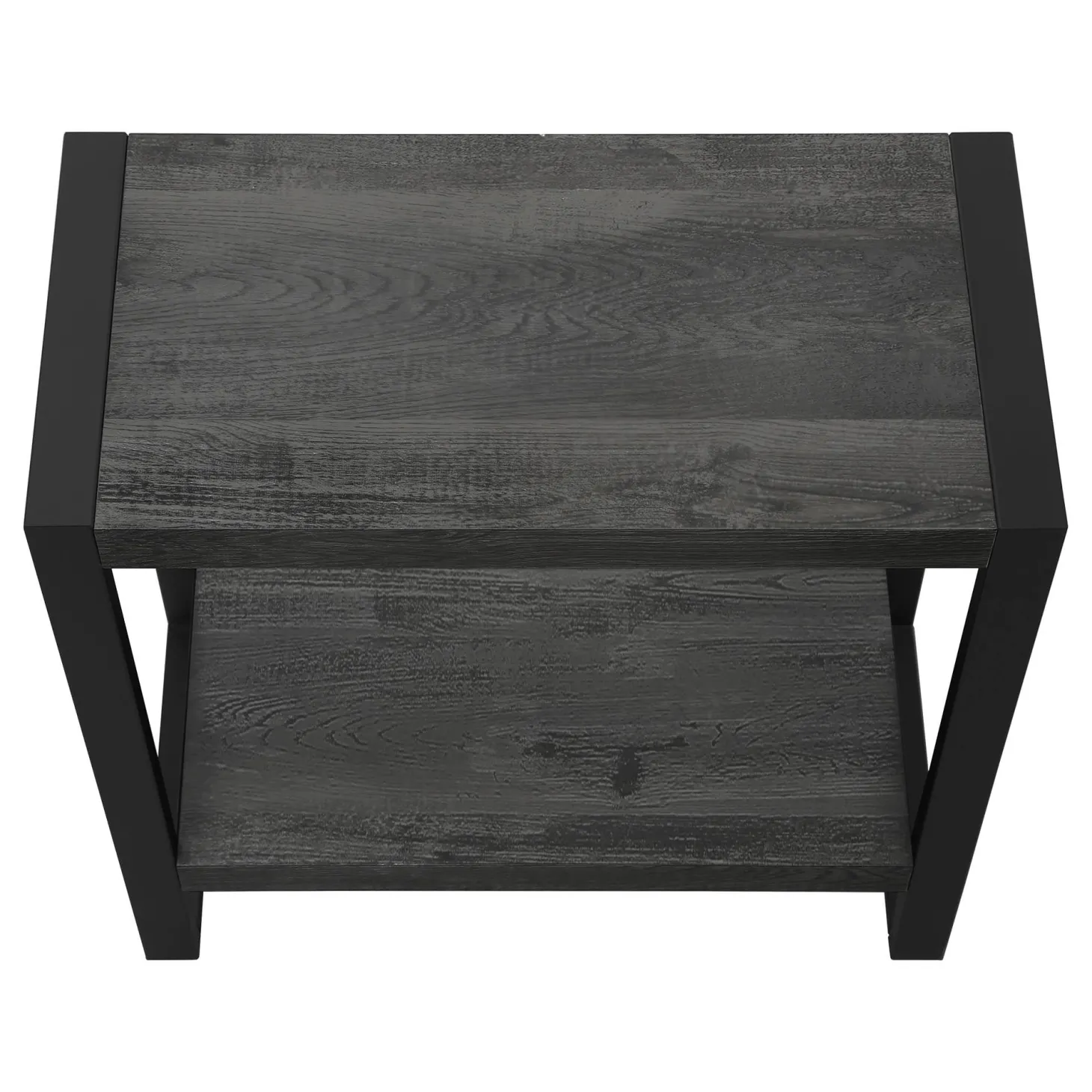 Table d'appoint - faux bois noir, métal noir - Monarch