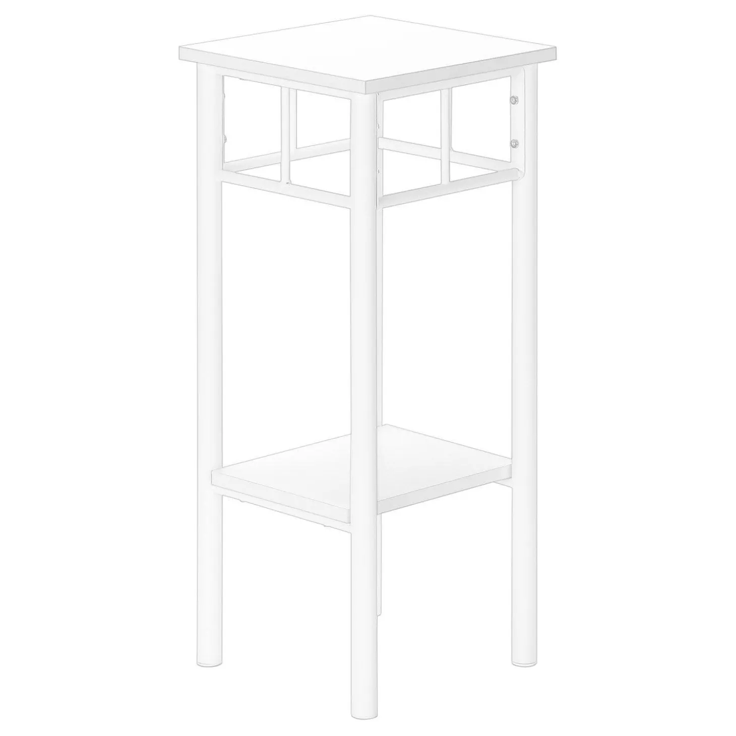 Table d'appoint - 28"H, blanc, métal blanc - Monarch