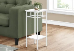Table d'appoint - 28"H, blanc, métal blanc - Monarch