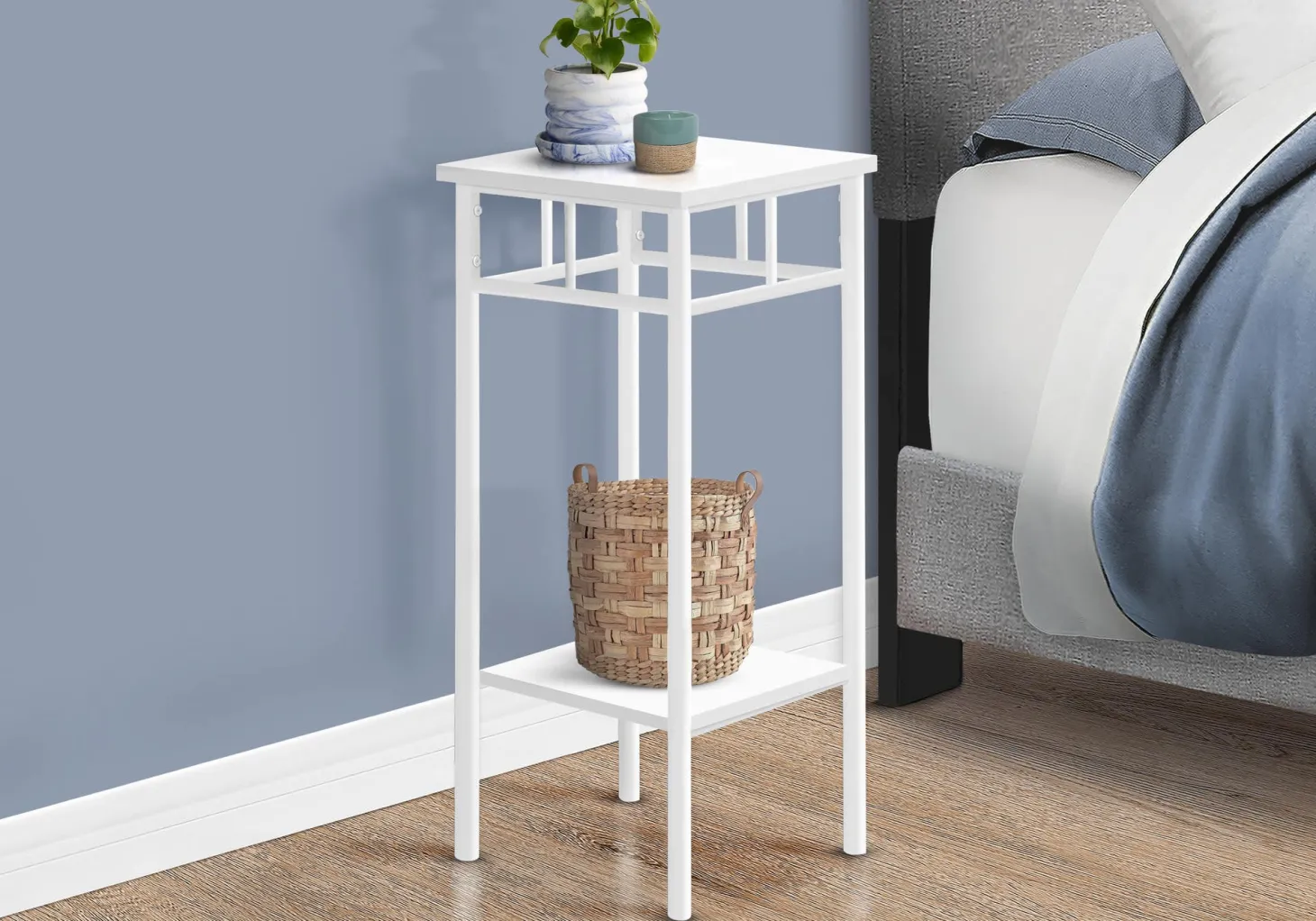 Table d'appoint - 28"H, blanc, métal blanc - Monarch