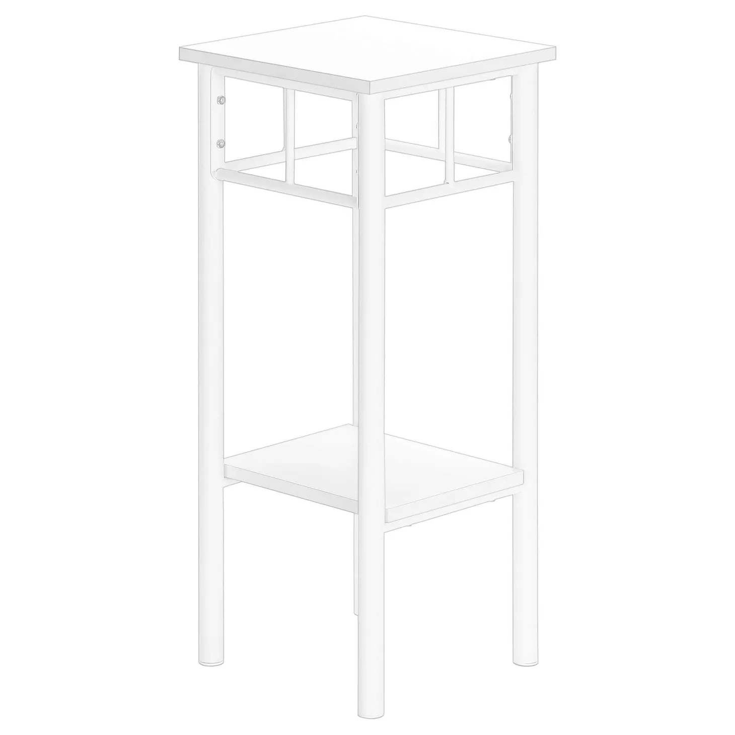Table d'appoint - 28"H, blanc, métal blanc - Monarch