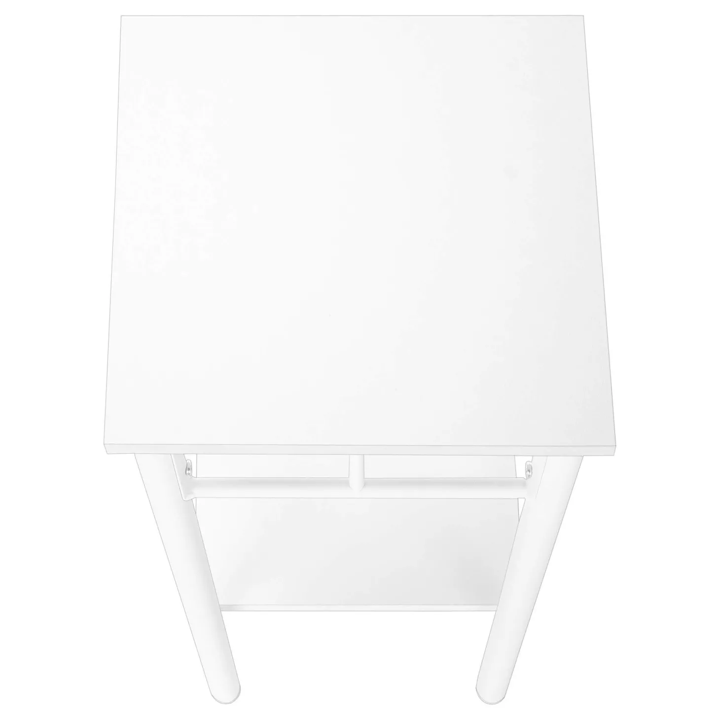 Table d'appoint - 28"H, blanc, métal blanc - Monarch