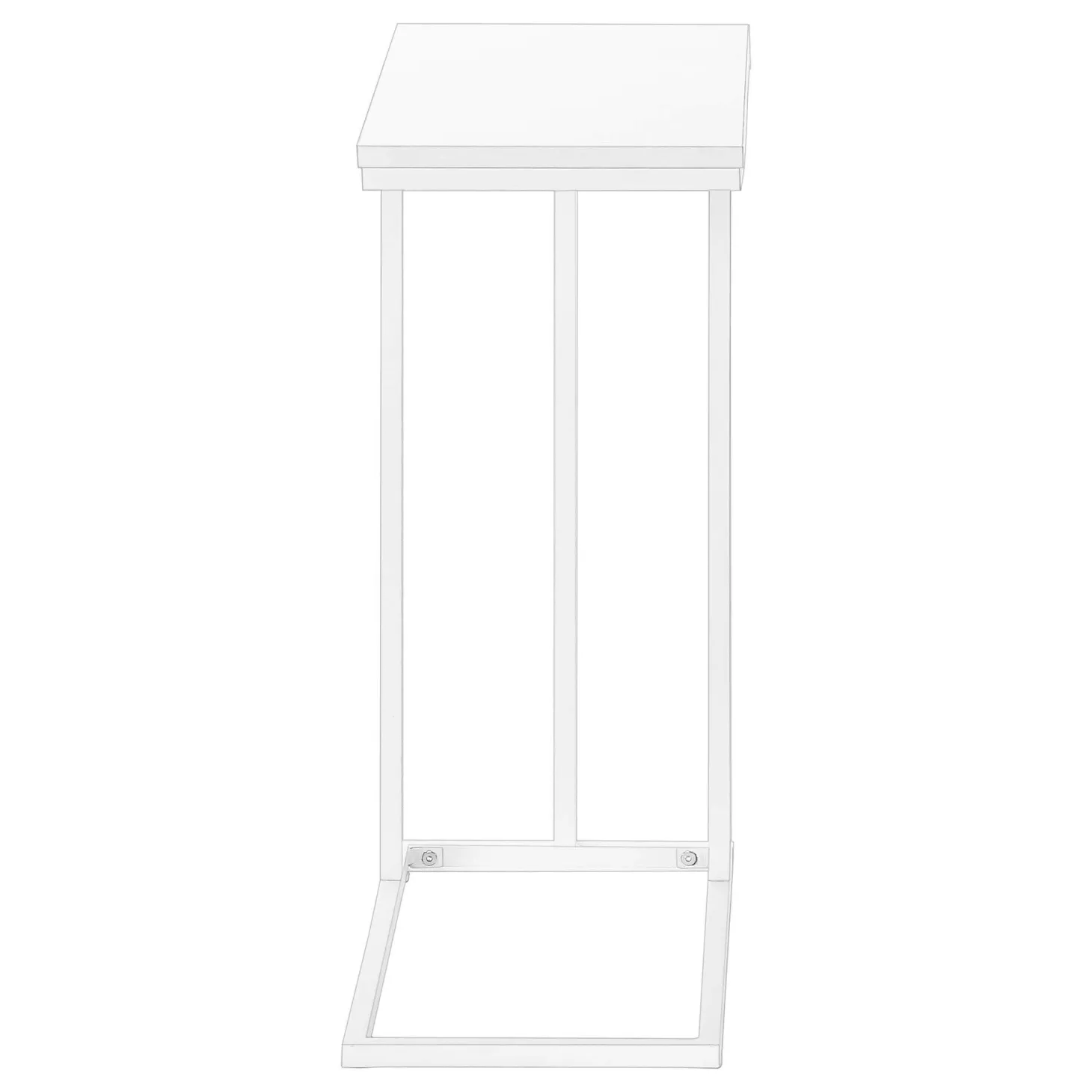 Table d'appoint - 25"H, blanc, métal blanc - Monarch