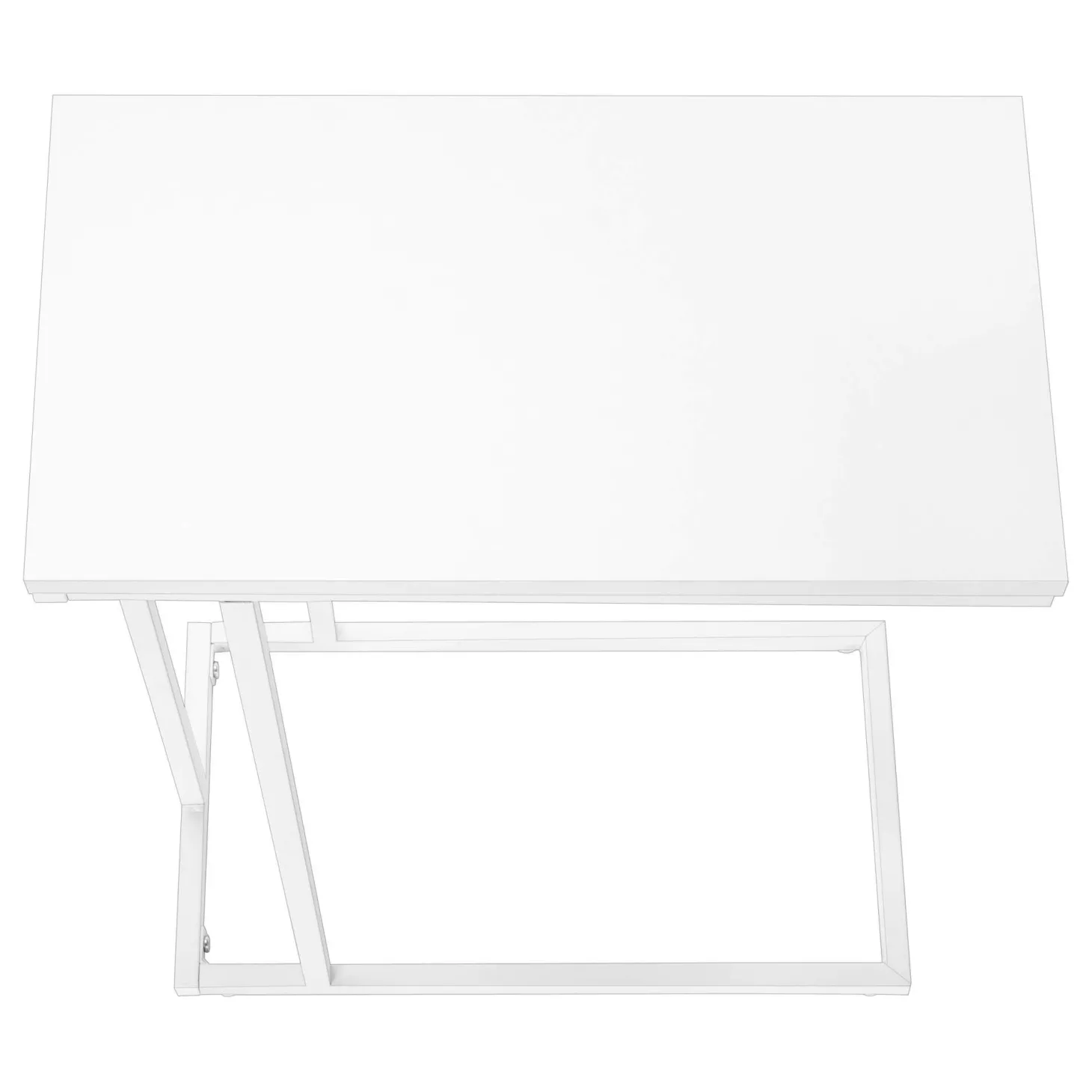 Table d'appoint - 25"H, blanc, métal blanc - Monarch