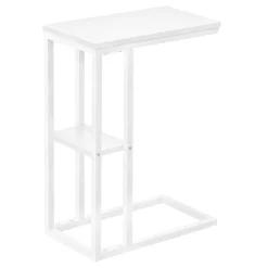 Table d'appoint - 25"H, blanc, métal blanc - Monarch