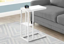 Table d'appoint - 25"H, blanc, métal blanc - Monarch