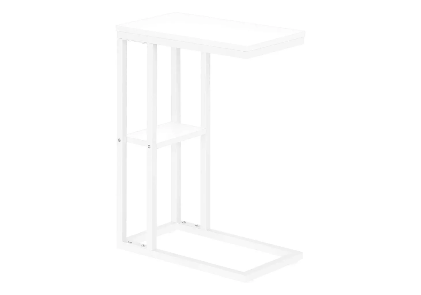 Table d'appoint - 25"H, blanc, métal blanc - Monarch