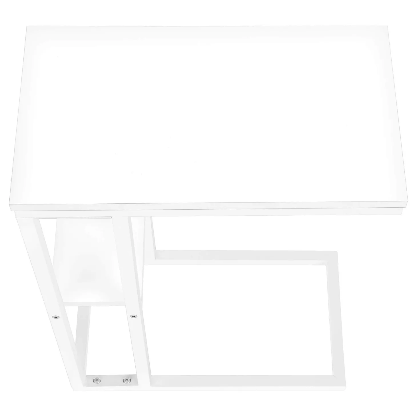 Table d'appoint - 25"H, blanc, métal blanc - Monarch