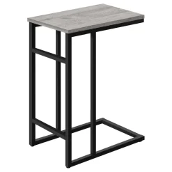 Table d'appoint - 24"H, gris, métal noir - Monarch