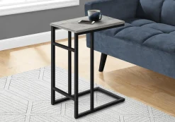 Table d'appoint - 24"H, gris, métal noir - Monarch