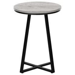 Table d'appoint - 22"H, gris, métal noir - Monarch