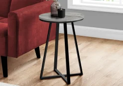 Table d'appoint - 22"H, gris, métal noir - Monarch