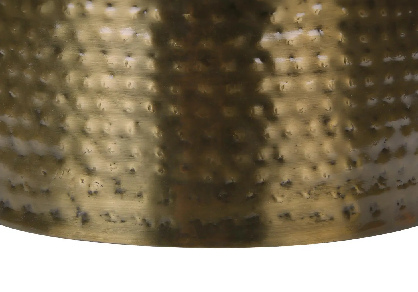 Table d'appoint - 22"H, table de bout drum métal doré - Monarch