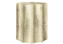 Table d'appoint - 22"H, table de bout drum métal doré - Monarch