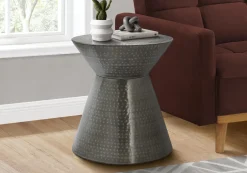 Table d'appoint - 22"H, table de bout drum métal gris - Monarch