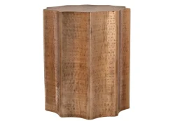 Table d'appoint - 22"H, table de bout drum métal cuivre - Monarch