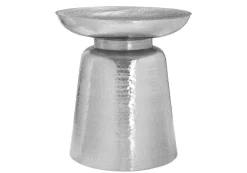 Table d'appoint - 22"H, table de bout drum métal chrome - Monarch