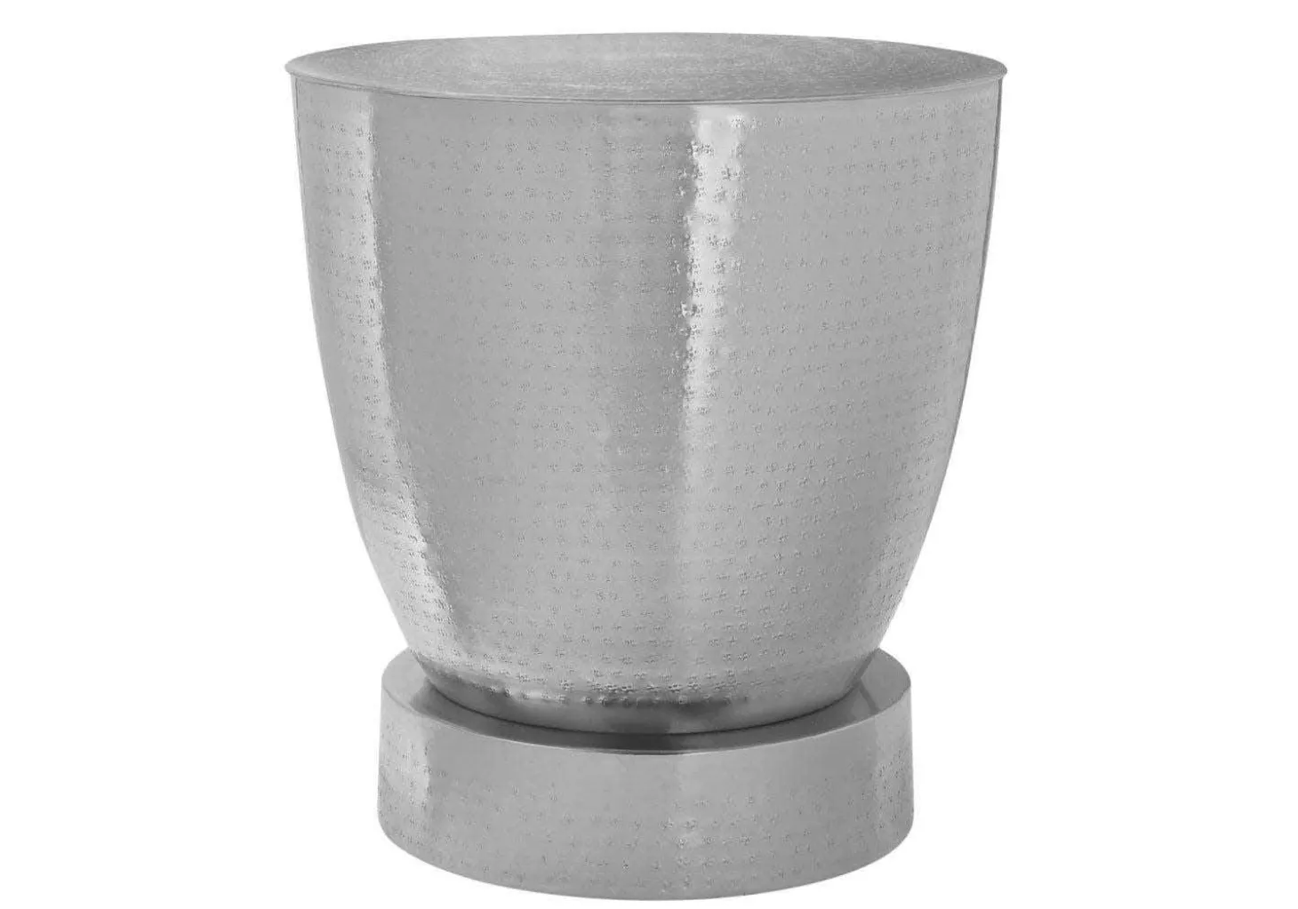 Table d'appoint - 22"H, table de bout drum métal chrome - Monarch