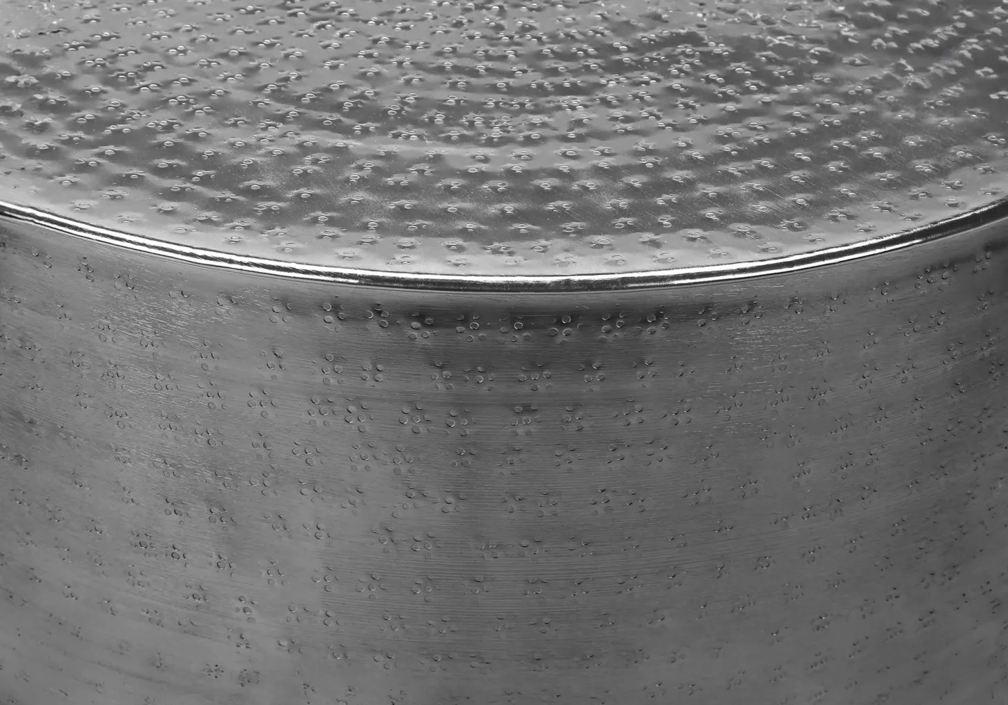 Table d'appoint - 22"H, table de bout drum métal chrome - Monarch