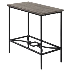 Table d'appoint - 22"H, taupe foncé, métal noir - Monarch
