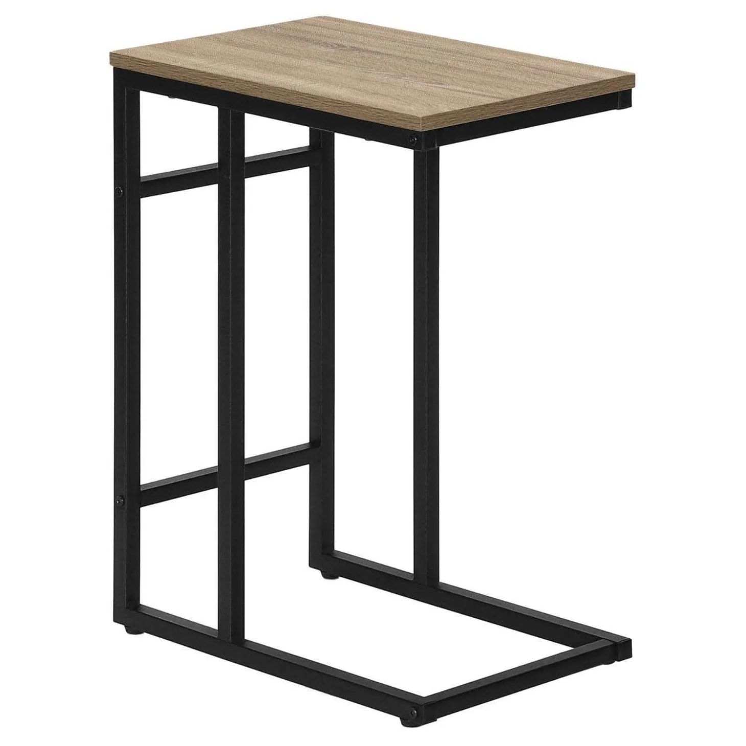 Table d'appoint - 24"H, taupe foncé, métal noir - Monarch