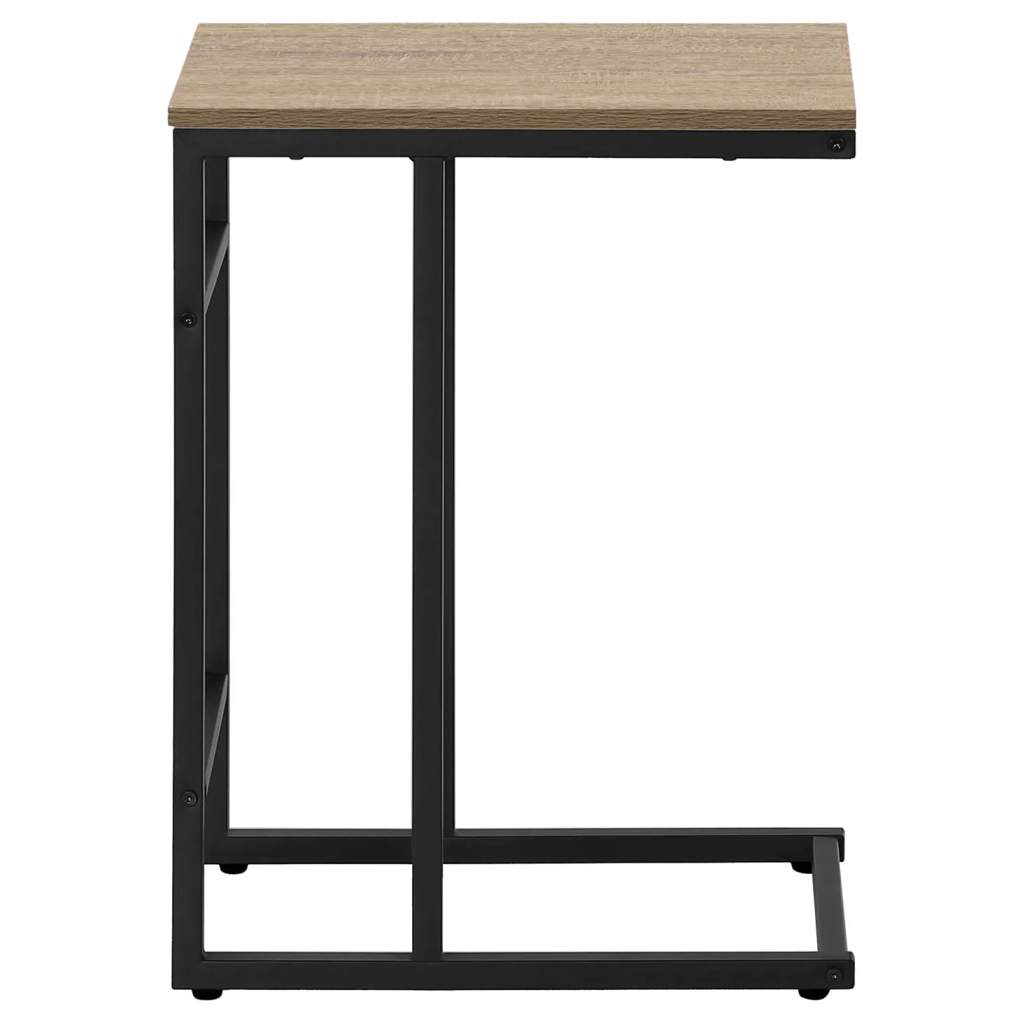 Table d'appoint - 24"H, taupe foncé, métal noir - Monarch