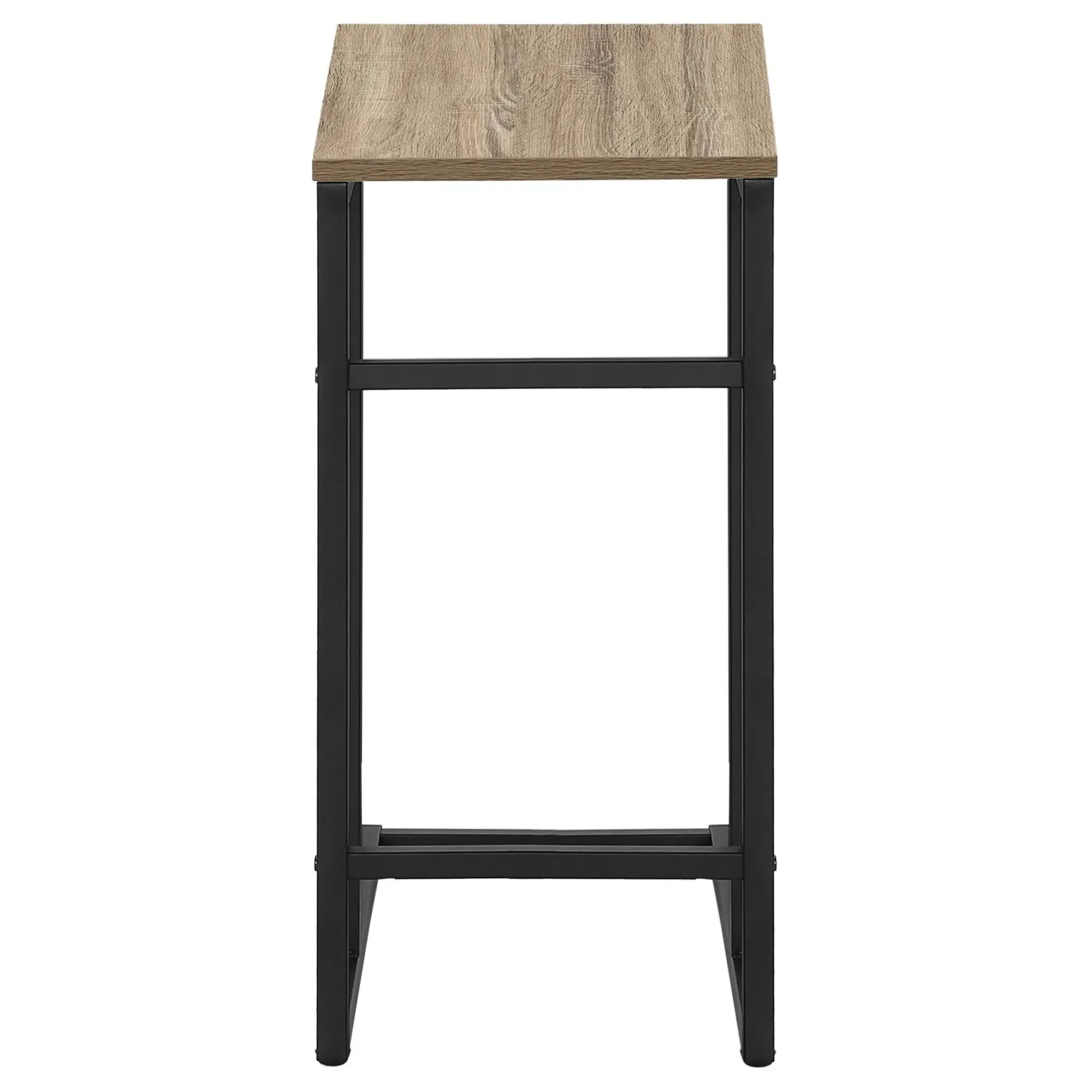 Table d'appoint - 24"H, taupe foncé, métal noir - Monarch