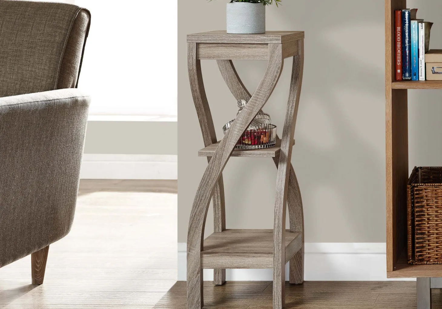 Table d'appoint - 32"H, taupe foncé - Monarch