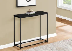 Table d'appoint - 32"L, console noir, métal noir - Monarch